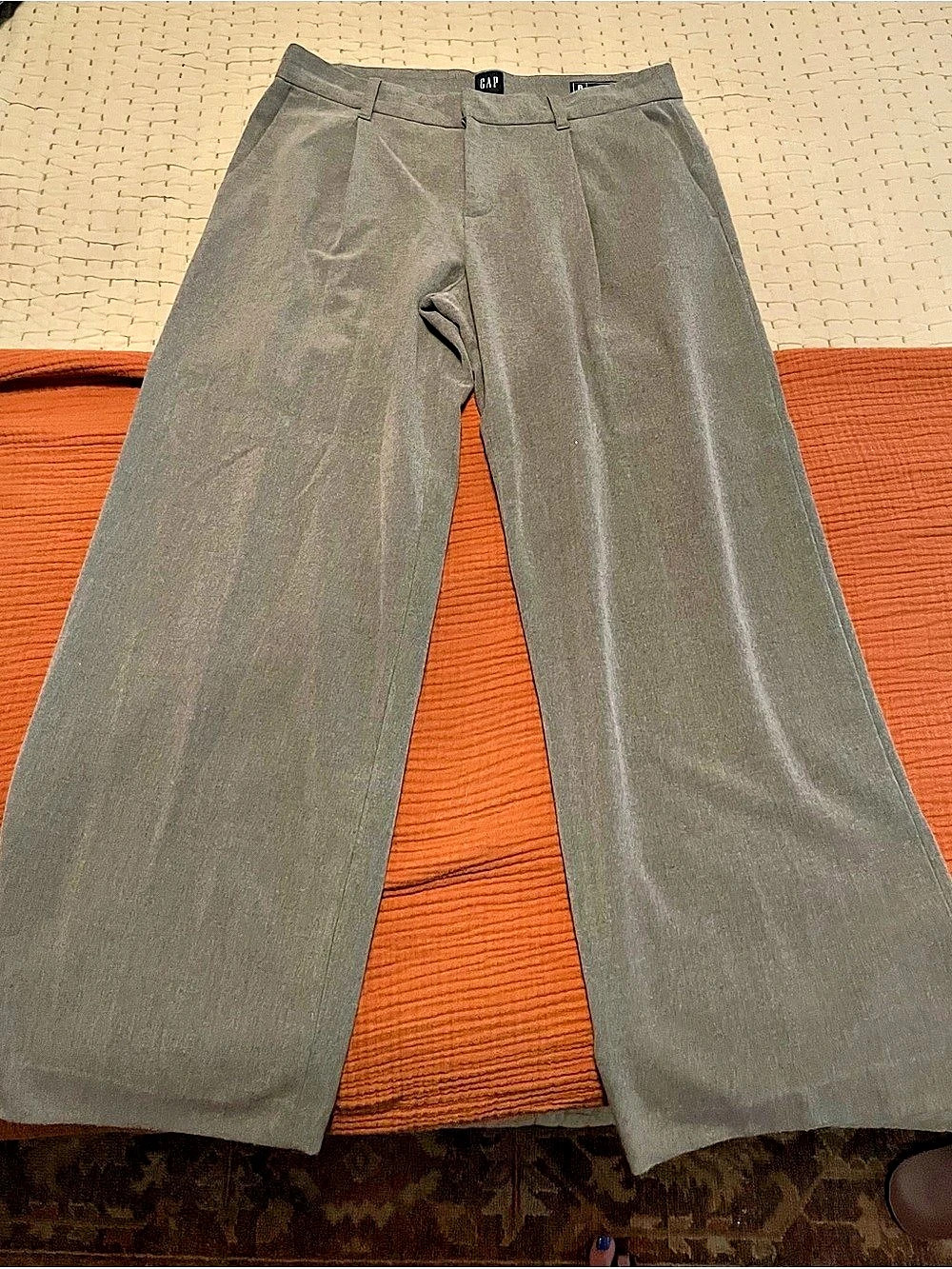 Gap 365 Low Rise Trouser Wide Leg Pants Gray Size 8